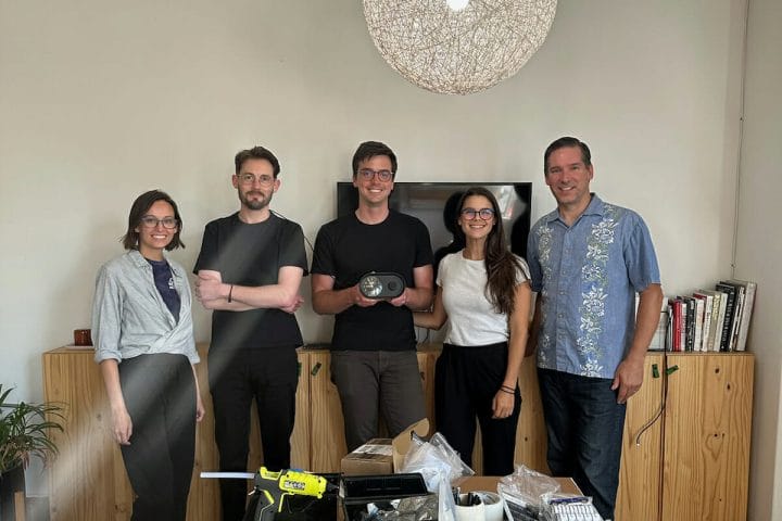 Nanu Arc Clock Design Team with Aaron Nelson at right
