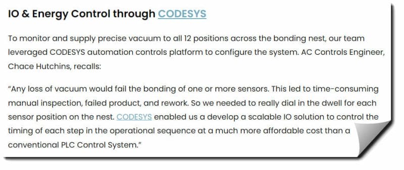 Image of AC Case Study Blog featuring CODESYS